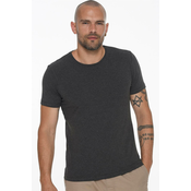 T8569 DEWBERRY BICYCLE COLLAR MENS T-SHIRT-LIGHT ANTHRACITE