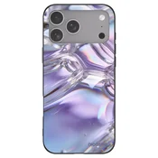 Silikonski črni ovitek za Apple iPhone 18 Pro Max - Iridescent bubbles
