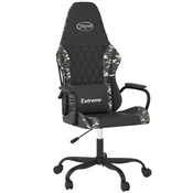 Vidaxl Masažni gaming stol črno in kamuflažno umetno usnje