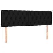 Vidaxl Posteljno vzglavje črna 144x7x78/88 cm blago