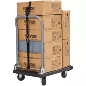 VEVOR Pritrdilni trakovi z ročnim zategovanjem 4 kosa 1x457 cm 998 kg Črni