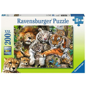RAVENSBURGER 200 delna sestavljanka Divje mačke 127214