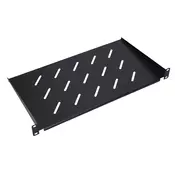 Extralink SHELF 1U FOR WALL CABINETS 19 250MMX1U BLACK Polica stalka