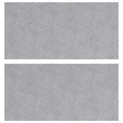 Stepenica Pravokutni 2 pcs Srebrno 50 x 25 cm Aluminij