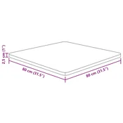 Vidaxl vidaXL Kvadratna mizna plošča svetlo rjava 80x80x2,5 cm hrast