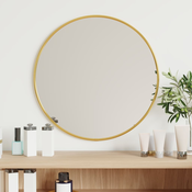 vidaXL Zidno ogledalo zlatno O 40 cm okruglo
