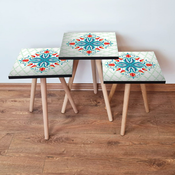 HANAH HOME Set 3 stocica 3Shp143 Multicolor