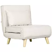 Homestar Ležalnik Stol 72x190x25 cm Bela