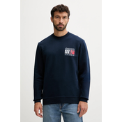 Bombažen pulover Tommy Jeans moški, mornarsko modra barva, DM0DM22093