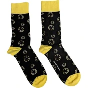 Nirvana Nogavice Outline Happy Faces Black 40-45