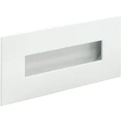Utopni ročaj Geometric, pravokotni 155x73,utopna mera 123x40mm, cin.lit.,bel mat