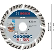 Diamantna plošča PRO Multi Material, 125 x 22,23 mm