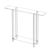 VEVOR Konsolna miza 2 nivoja 193x100x80 cm prozorna