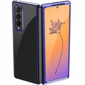 HURTEL Ovitek za Samsung Galaxy Z Fold 4 s kovinskim okvirjem, moder