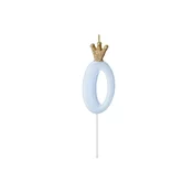 shumee Rojstnodnevna sveča PartyDeco številka 0 svetlo modra 9,5 cm