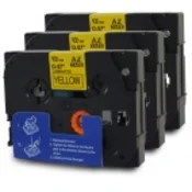 Komplet Brother TZe-631/TZ-631/PT/P-Touch 12mm kompatibilni trakovi (3) - črn izpis/rumen trak