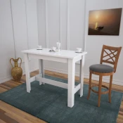 Hanah Home Trpezarijski sto Barra 120x93x60cm Beli