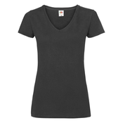 Black womens v-neck Valueweight Fruit of the Loom