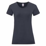 Navy blue Iconic womens t-shirt in combed cotton Fruit of the Loom