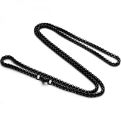 Verižica Tadeas - Črna/80cm/3mm KP34765