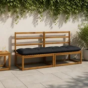 vidaXL Blazina za klop VIANEN 100% poliester Temno modra