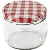 Kozarci za vlaganje Gastro 250 ml, navojni karo pokrov, set 6 kos