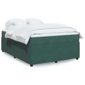 vidaXL vidaXL Box spring postelja z vzmetnico temno zelen 140x190 cm žamet, (21308153)