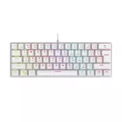 RAMPAGE PLOWER K60 crveni switch gejmerska mehanicka tastatura bela