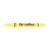 Označevalec, 1,0/4,0 mm, dvostranski, FLEXOFFICE HL01, rumen, 12 kosov