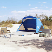 vidaXL Šotor za plažo za 2 osebi Azure Blue Vodoodporen
