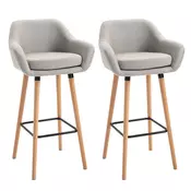 Homestar Set barskih stolov 2 kosa 55x48x100 cm bež