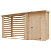 Timbela lesena vrtna lopa + lopa za drva M205 (zunanja shramba 3,64m2/prostornina 4,9m3, neobdelan les)