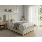 Oblazinjena postelja boxspring DIRELIS VIBE 90x200 cm kremna Vzmetnica: Vzmetnica Bonell