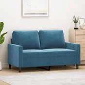 Vidaxl vidaXL Dvosed moder 120 cm oblazinjen z žametom