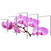 shumee Set platen s printom orhidej 200 x 100 cm