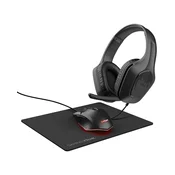 TRUST slušalice + miš + podloga za miša GXT 790 3u1 Gaming Bundle, crna
