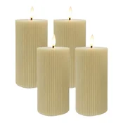 Northix LED voščene sveče 18 cm 4 kos brezplamenske topla LED