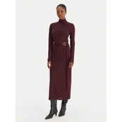 Vero Moda Pletena obleka Louisa 10336207 Bordo rdeča Loose Fit