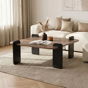 HANAH HOME Sto za dnevnu sobu Marais Venezia Walnut Wood Black