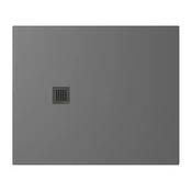 TRENECA Pladenj za prhanje iz litega marmorja 120x100 cm, ki ga je mogoče rezati po vaših željah, siva mat - Siva - 120x100x3 cm - Polysan - TRENECA - 24 - Liti marmor - 1200 - Pravokotni - 1000 - 30 - 90 - 14