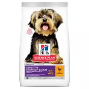 Hills Science Plan Adult Small & Mini Sensitive Skin & Stomach, potpuna suva hrana za odrasle pse malih i minijaturnih rasa 3kg