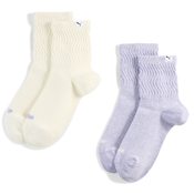 Womens Puma Zigzag Short Socks (2-pack), Purple, Size 39-42, Clothing