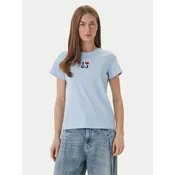 GUESS JEANS Majica I LOVE GJ nebeško modra/rdeča/črna