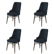 Hanah Home Set stolica Pare, 46x94x46 cm, 4 komada, Antracit-braon