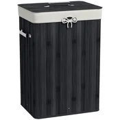HOMCOM HOMCOM koš za perilo bambus 40D x 30Š x 60V cm črno, (5000242317)
