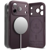 Ovitek Ringke Silicone Magnetic za iPhone 18 Pro Max - dark cherry