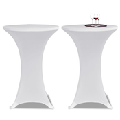 vidaXL Bijeli rastežljiv stolnjak za stolove O60 2 kom