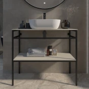 Kupaonski element stojeci Concepto+ Smooth Steel New 97, bež, s 2 ploce