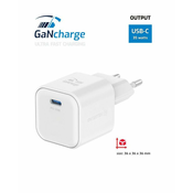 SWISSTEN NETWORK ADAPTER GaN 1x USB-C 35W DOBAVA MOČI BELA
