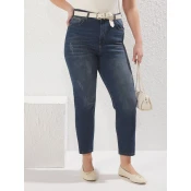 Trendyol Curve Ženske pantalone Tbbss25Cj00011, Tamnoplave